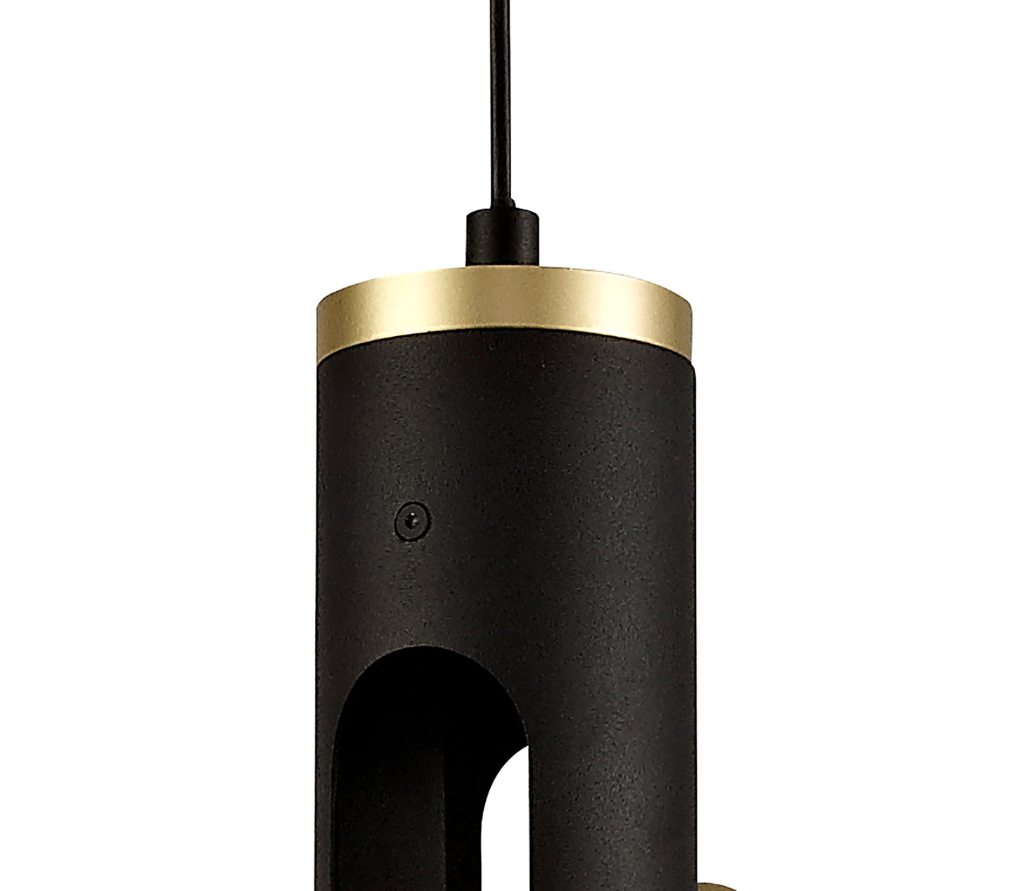 Hatchmere Pendant, 2 x 2W LED, 3000K, 560lm, Sand Black and Gold, 3yrs Warranty