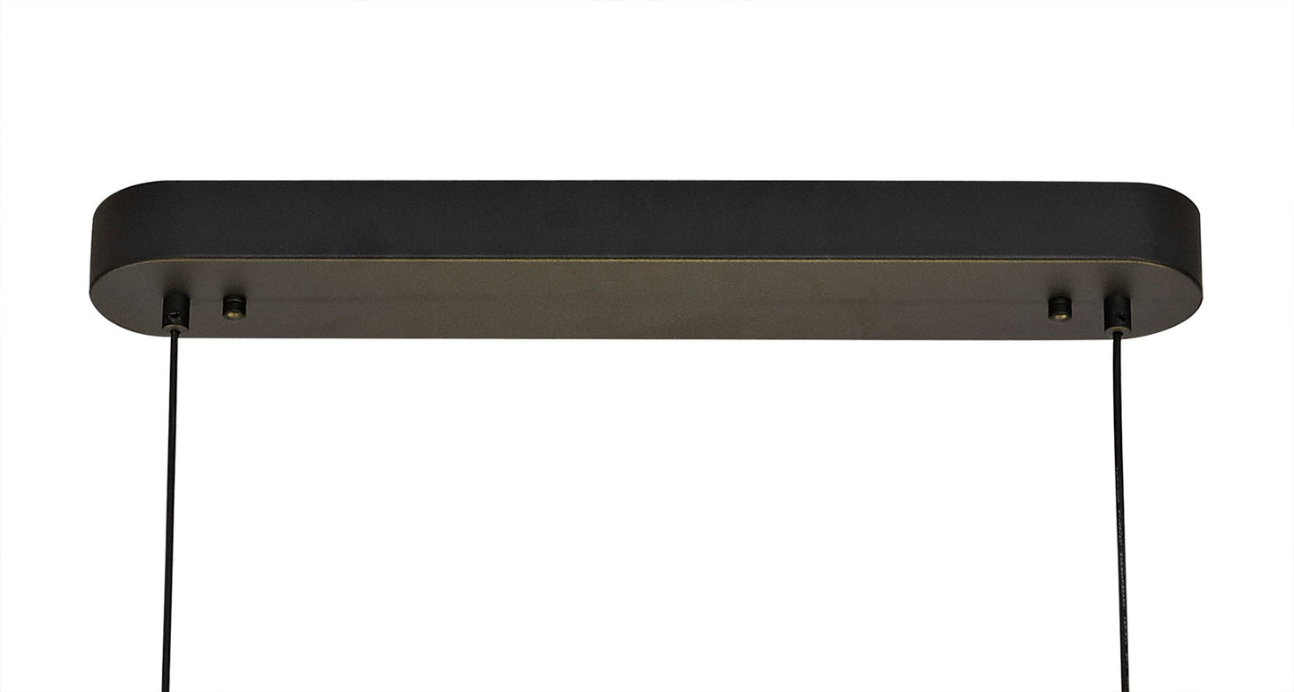 Hatchmere Linear Pendant , 10 x 2W LED, 3000K, 2800lm, Sand Black, Gold, 3yrs Warranty