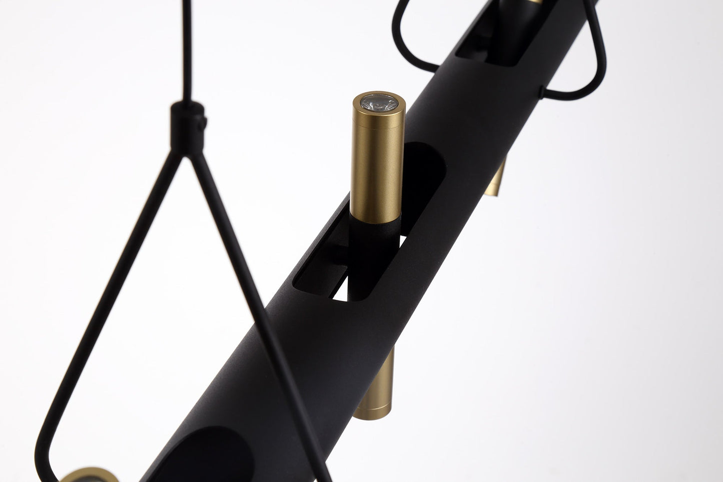 Hatchmere Linear Pendant , 10 x 2W LED, 3000K, 2800lm, Sand Black, Gold, 3yrs Warranty