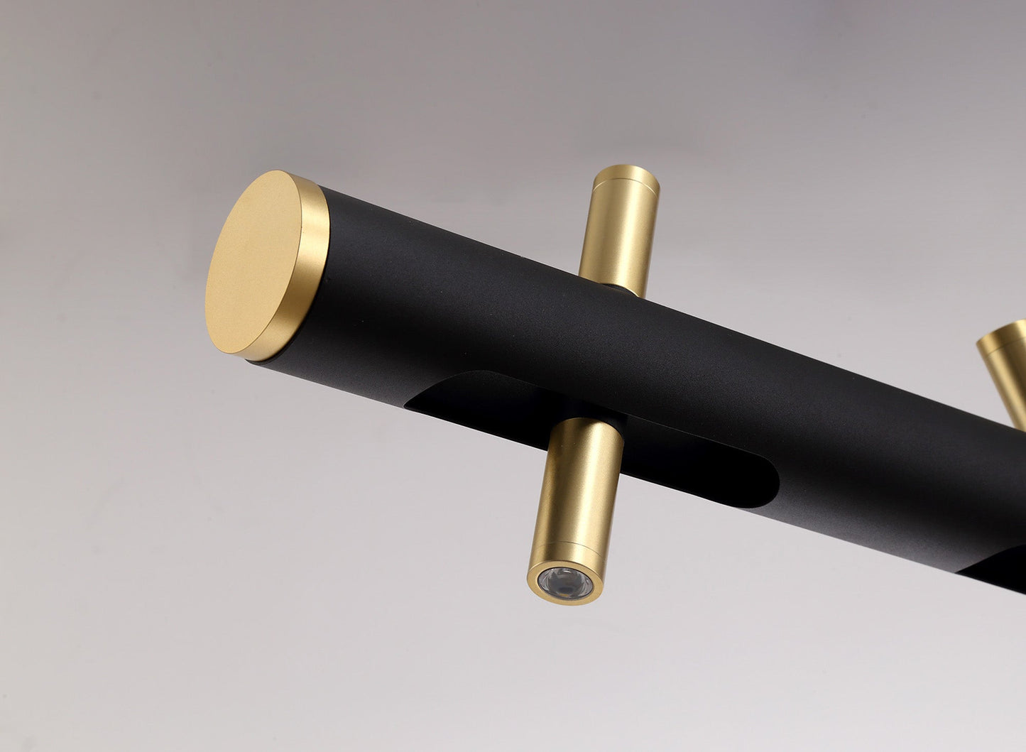 Hatchmere Linear Pendant , 10 x 2W LED, 3000K, 2800lm, Sand Black, Gold, 3yrs Warranty