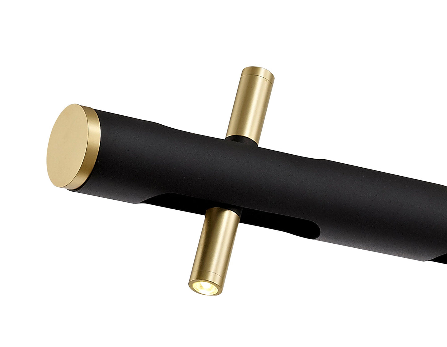 Hatchmere Linear Pendant , 10 x 2W LED, 3000K, 2800lm, Sand Black, Gold, 3yrs Warranty