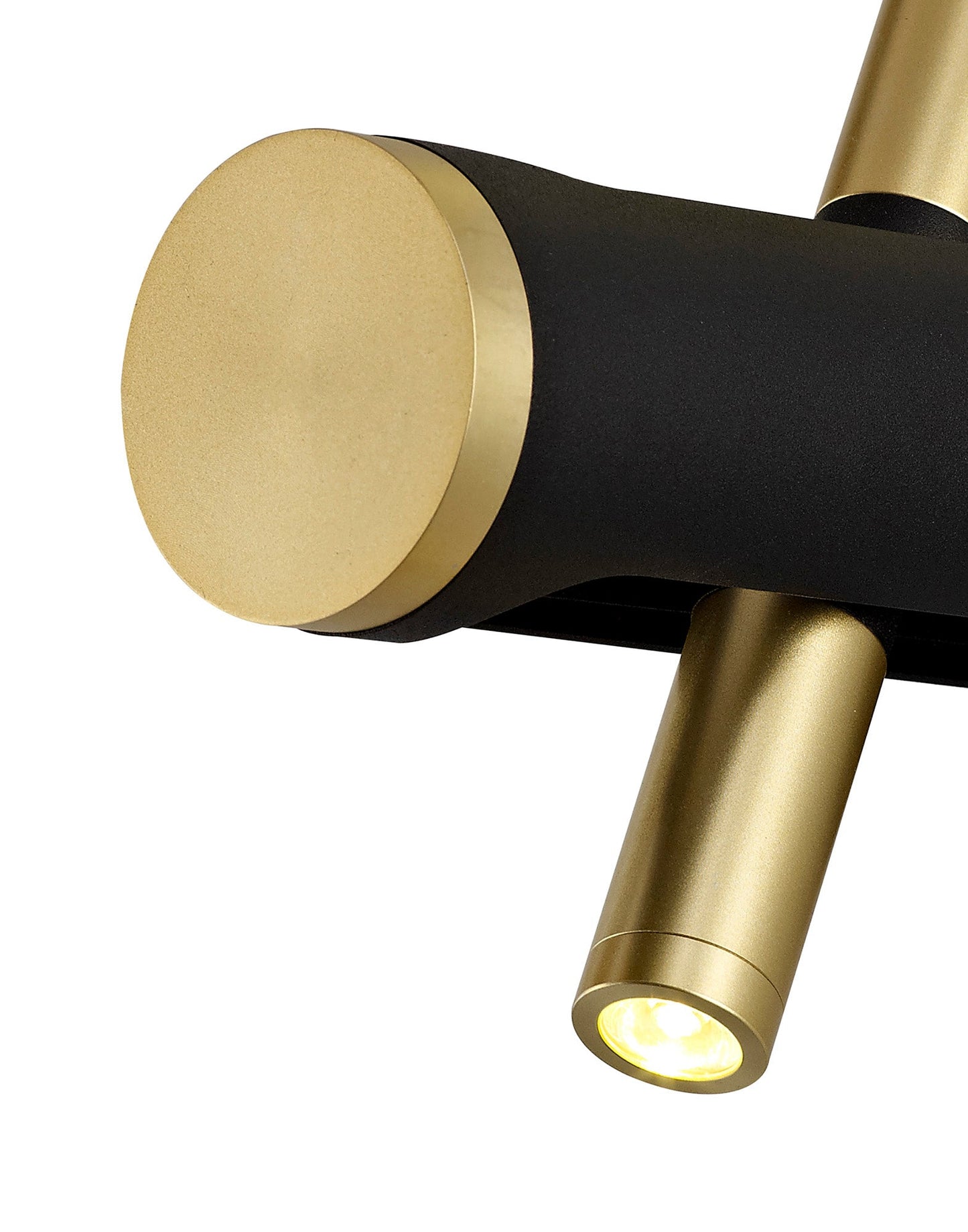 Hatchmere Switched Wall Light, 2 x 2W LED, 3000K, 560lm, Sand Black and Gold, 3yrs Warranty