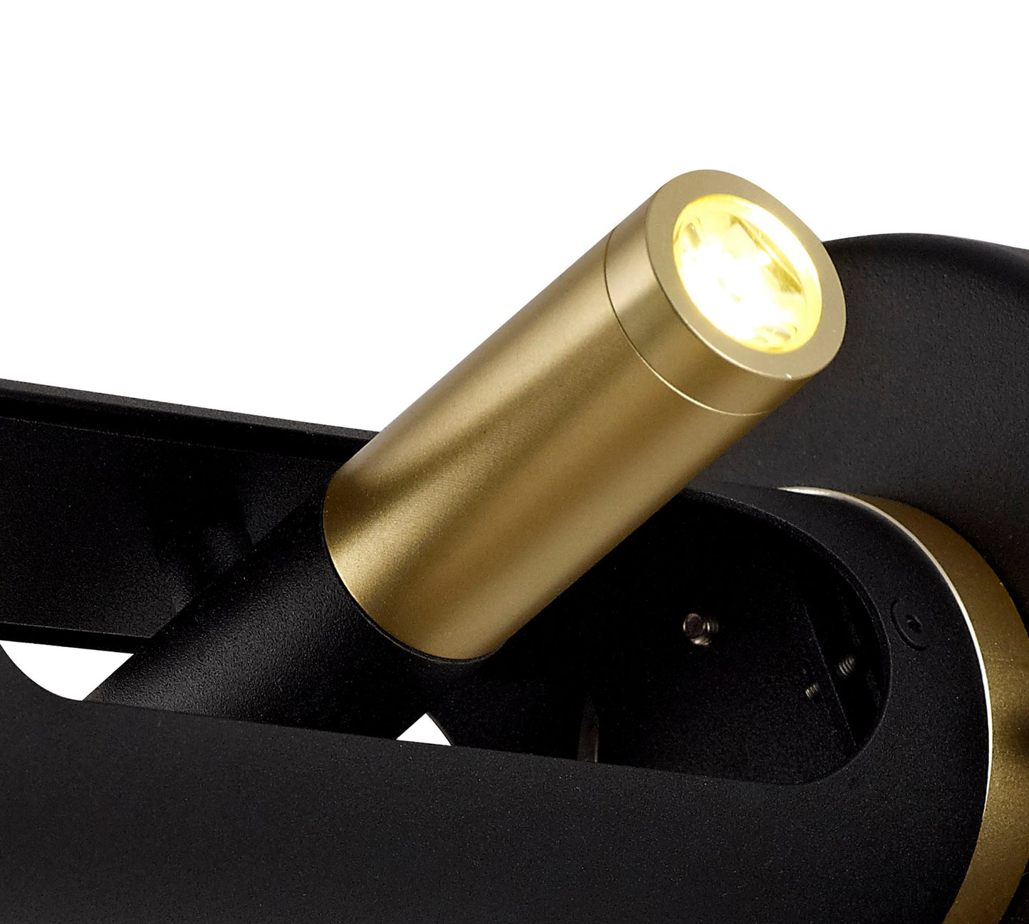 Hatchmere Switched Wall Light, 2 x 2W LED, 3000K, 560lm, Sand Black and Gold, 3yrs Warranty