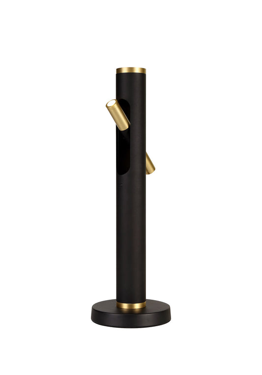 Hatchmere Table Lamp, 2 x 2W LED, 3000K, 560lm, Sand Black and Gold, 3yrs Warranty