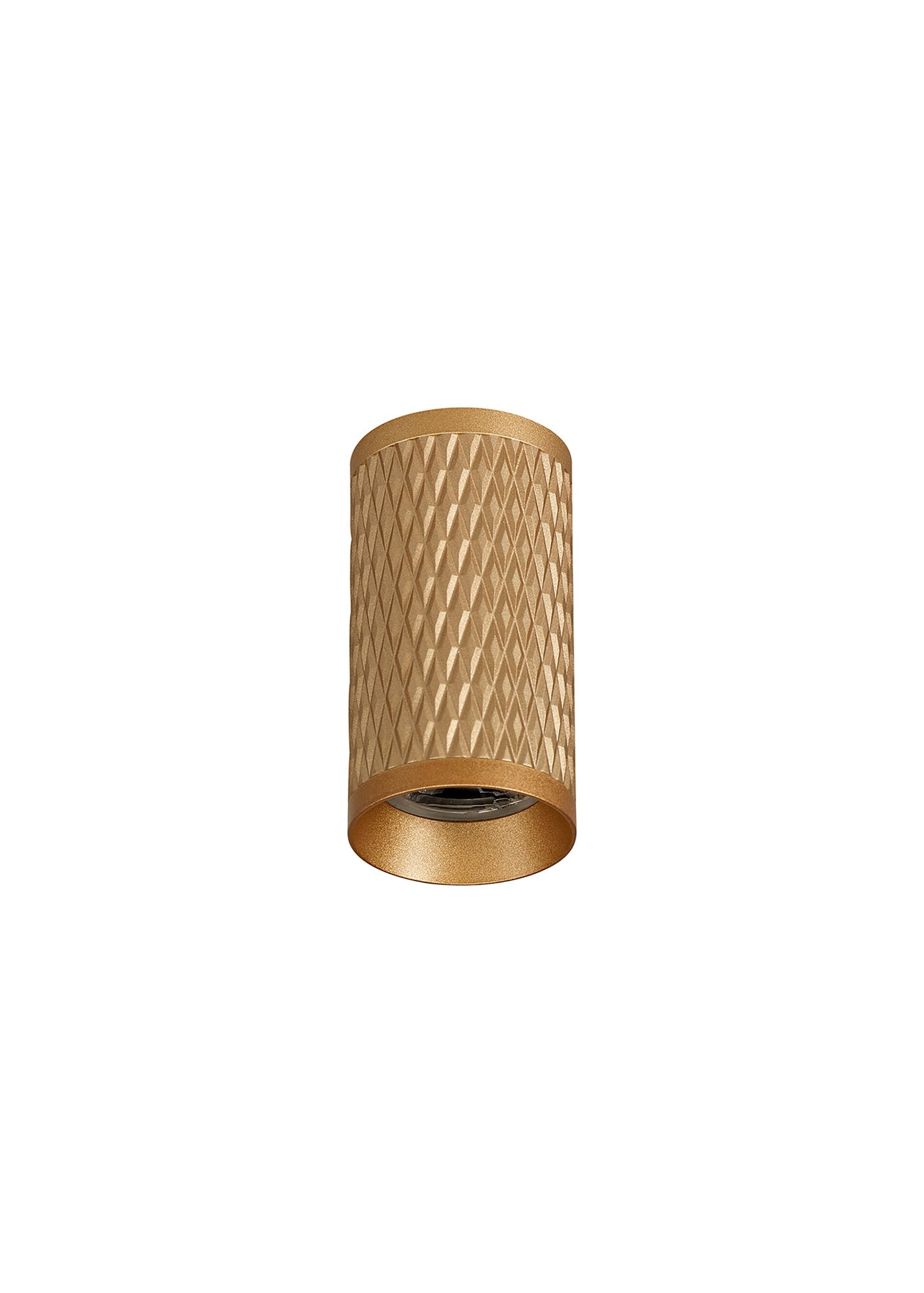 Heyes 1 Light 11cm Surface Mounted Ceiling GU10, Champagne Gold and Acrylic Ring