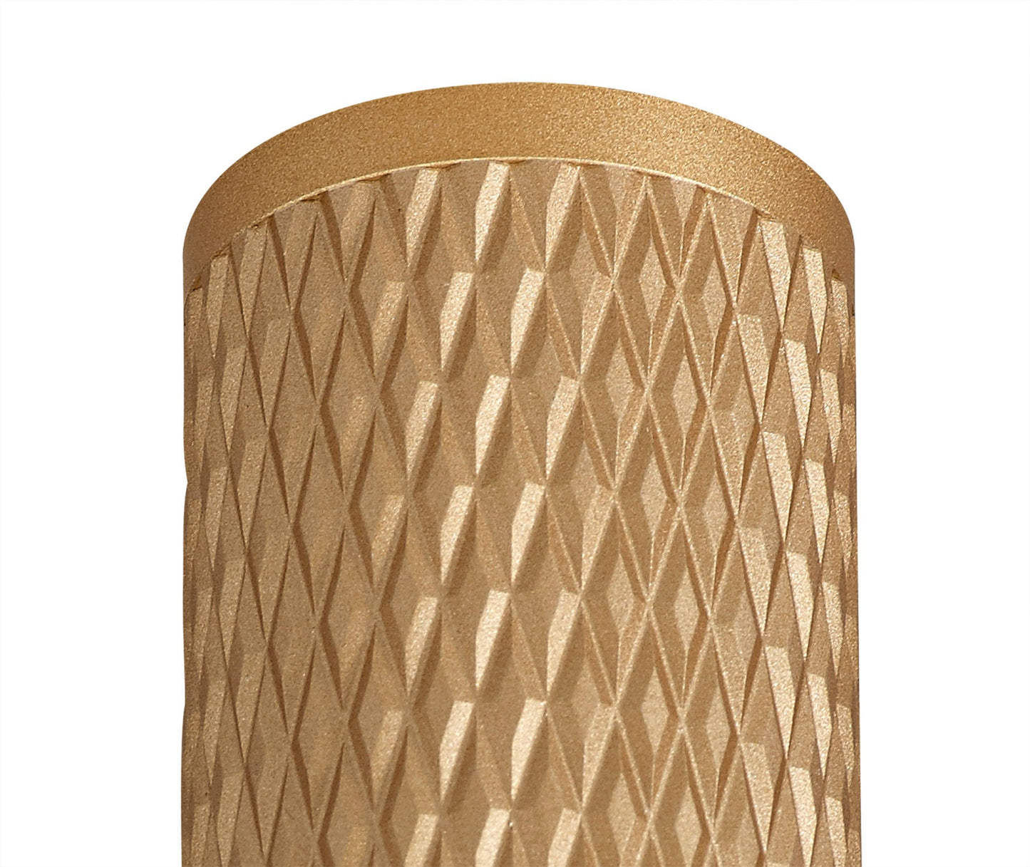 Heyes 1 Light 11cm Surface Mounted Ceiling GU10, Champagne Gold and Acrylic Ring