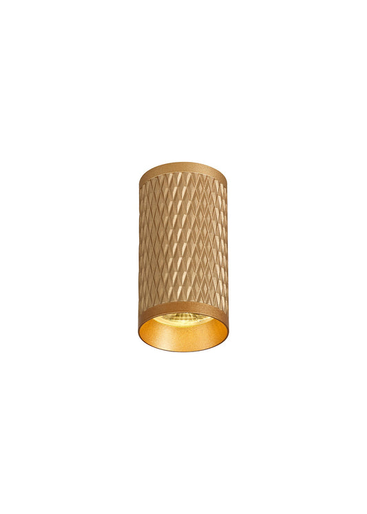 Heyes 11cm Surface Mounted Ceiling Light, 1 x GU10, Champagne Gold