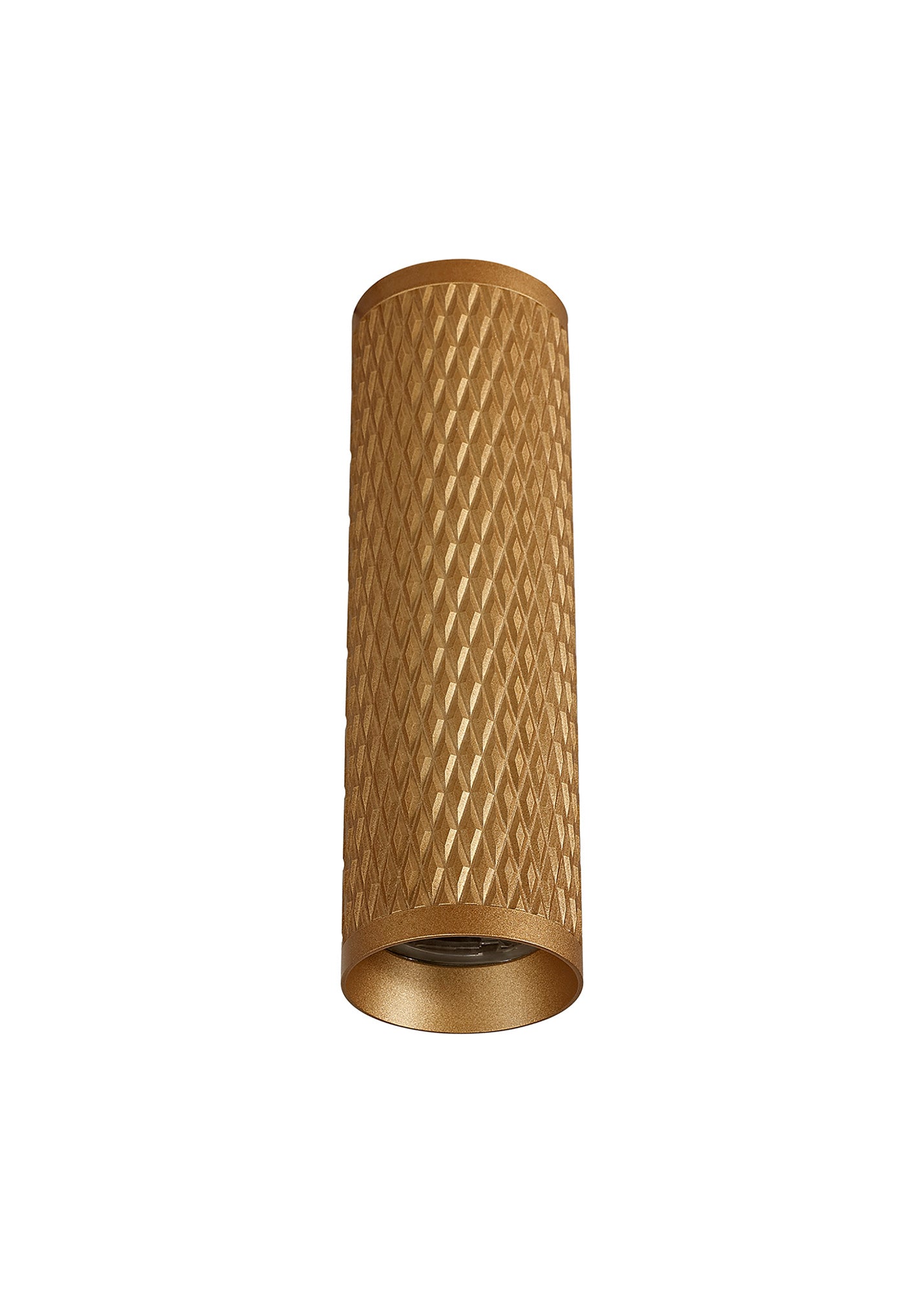 Heyes 1 Light 20cm Surface Mounted Ceiling GU10, Champagne Gold and Acrylic Ring
