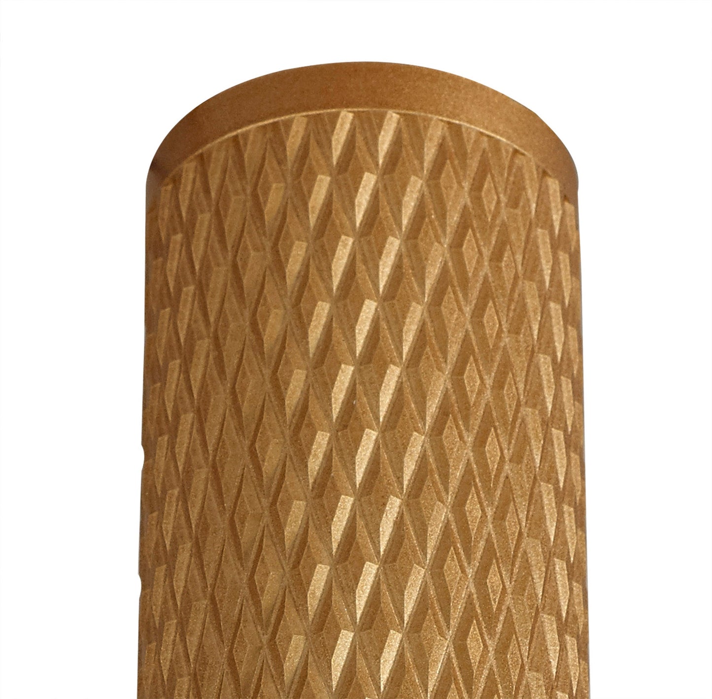 Heyes 1 Light 20cm Surface Mounted Ceiling GU10, Champagne Gold and Acrylic Ring