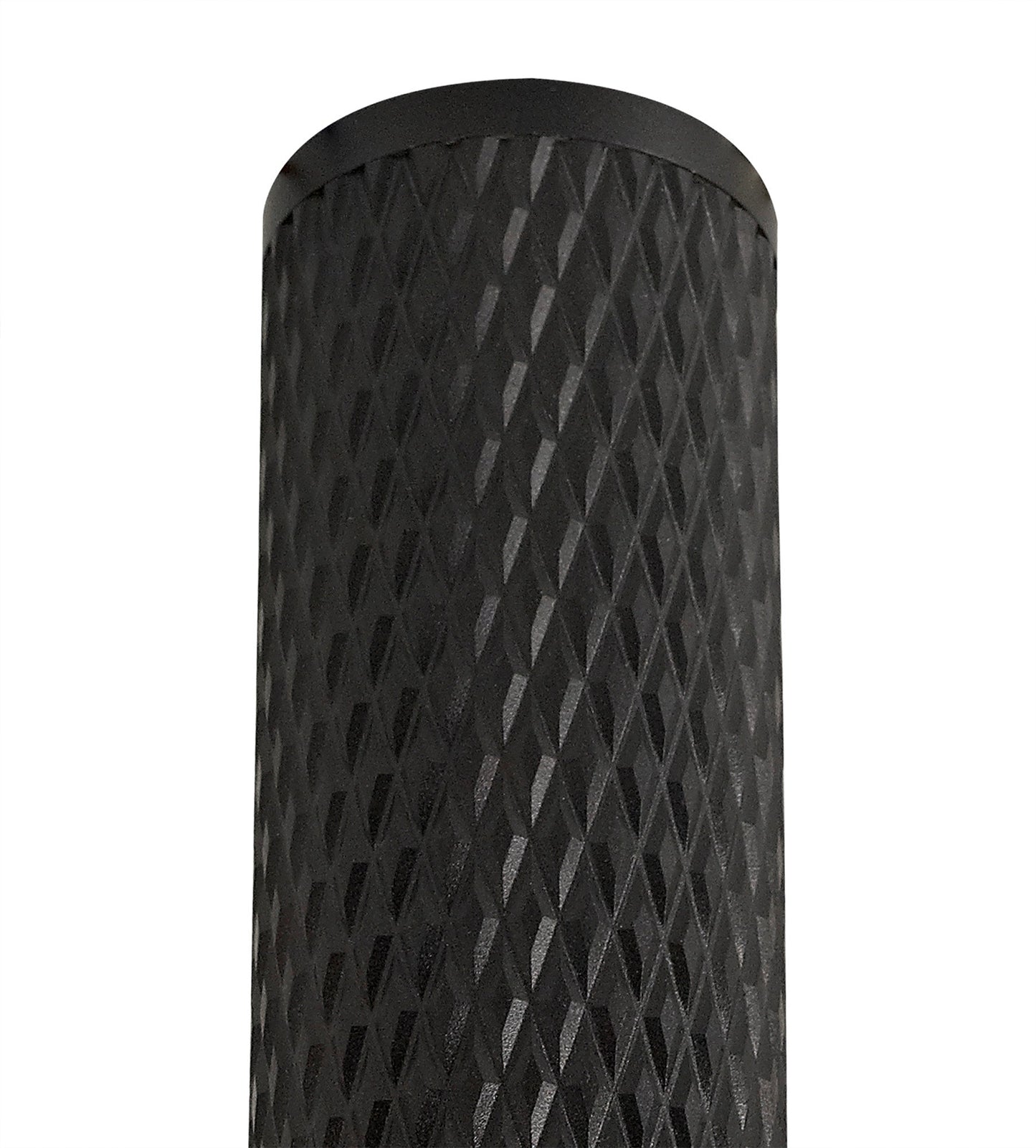Heyes 1 Light 30cm Surface Mounted Ceiling GU10, Sand Black and Acrylic Ring
