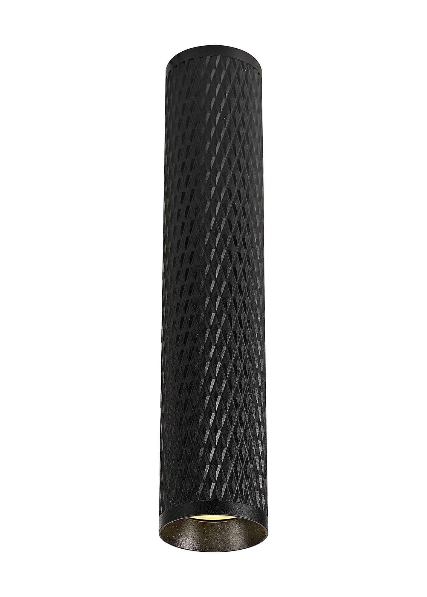 Heyes 1 Light 30cm Surface Mounted Ceiling GU10, Sand Black and Acrylic Ring