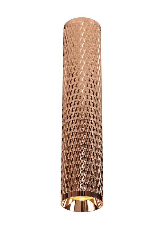 Heyes 30cm Surface Mounted Ceiling Light, 1 x GU10, Rose Gold