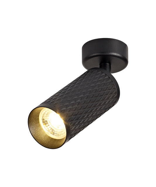 Heyes Surface Mounted Spot Light, 1 x GU10, Sand Black