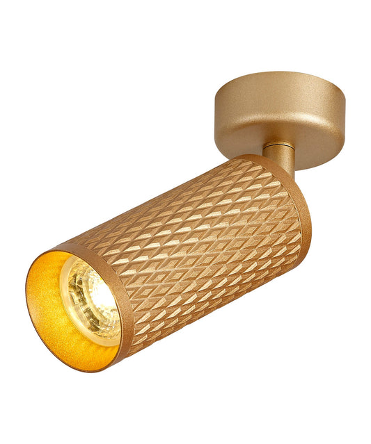 Heyes Surface Mounted Spot Light, 1 x GU10, Champagne Gold