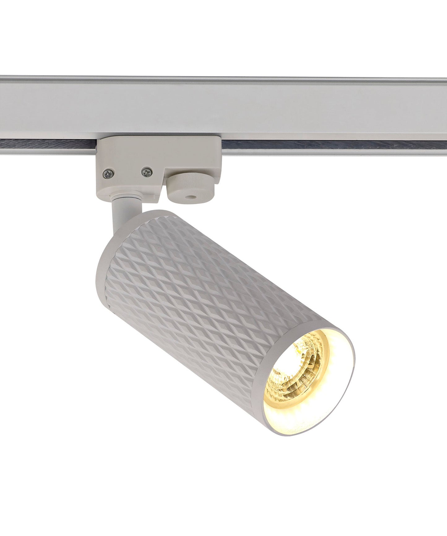 Heyes 1 Light Track Spotlight GU10, Sand White and Acrylic Ring