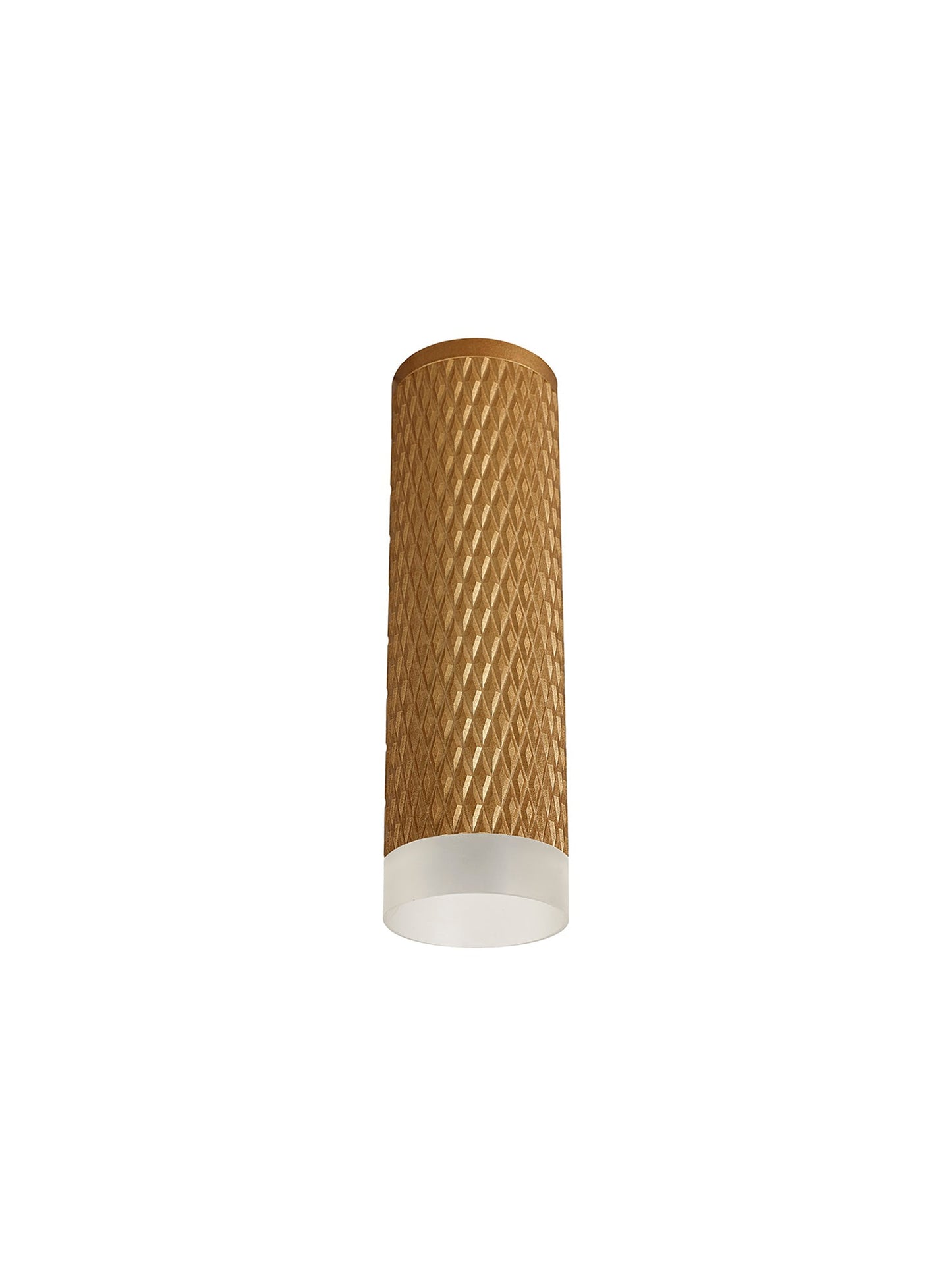 Heyes 1 Light 20cm Surface Mounted Ceiling GU10, Champagne Gold and Acrylic Ring
