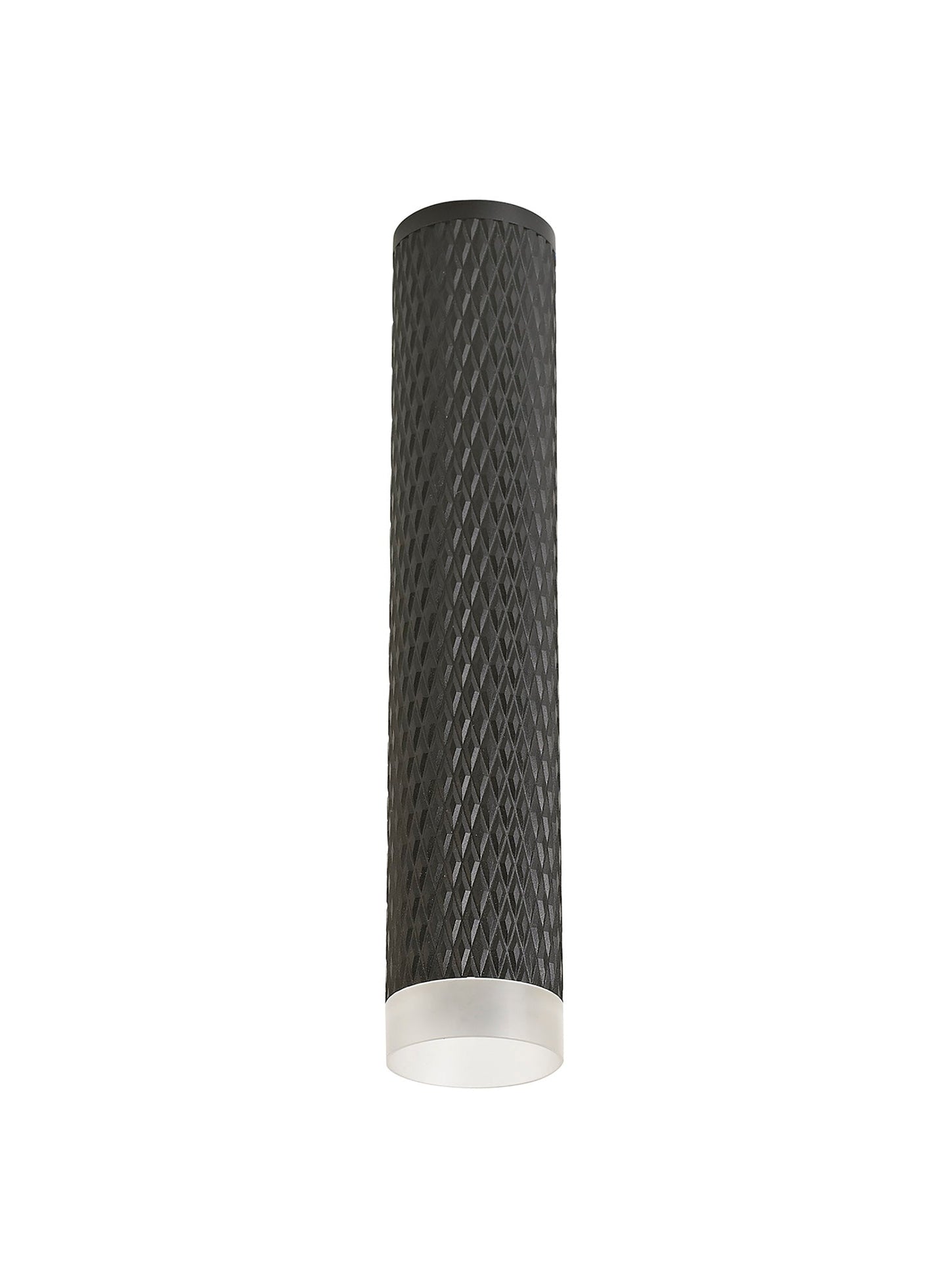 Heyes 1 Light 30cm Surface Mounted Ceiling GU10, Sand Black and Acrylic Ring