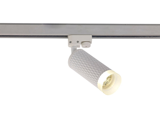 Heyes 1 Light Track Spotlight GU10, Sand White and Acrylic Ring