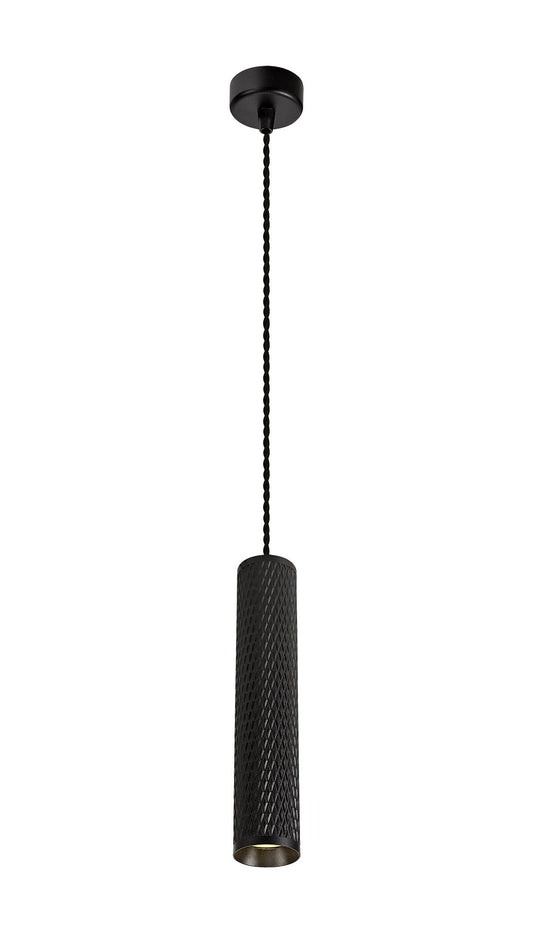 Heyes 1 Light 30cm Pendant Light GU10, Sand Black