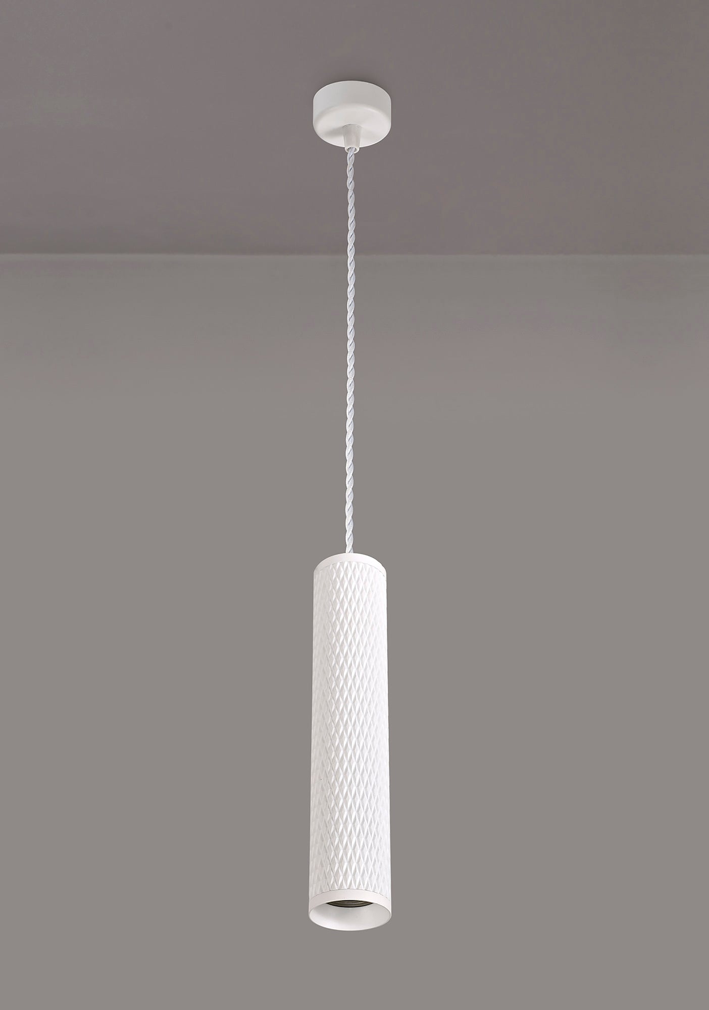 Heyes 1 Light 30cm Pendant Light GU10, Sand White