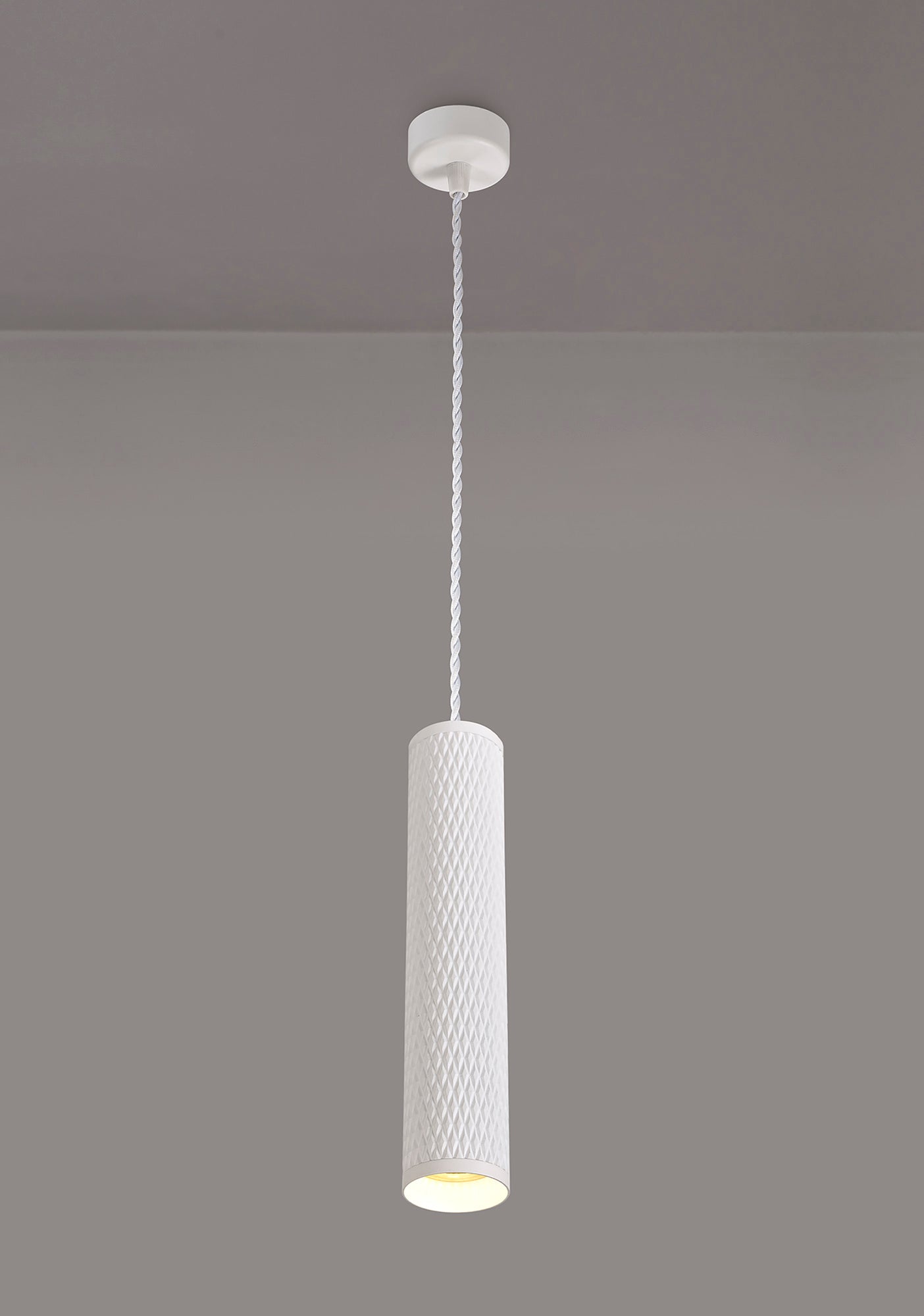 Heyes 1 Light 30cm Pendant Light GU10, Sand White