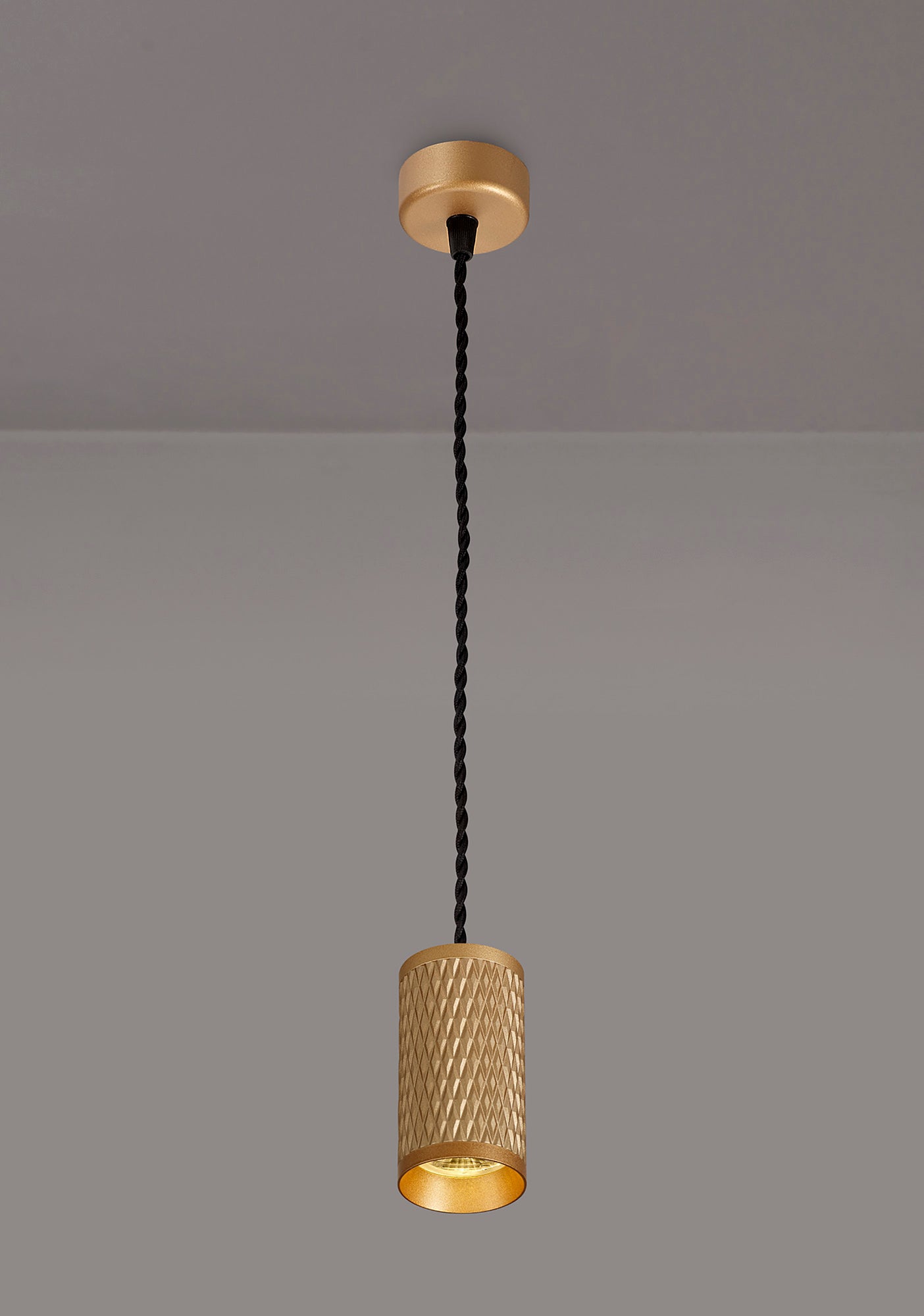 Heyes 1 Light 11cm Pendant Light GU10, Champagne Gold