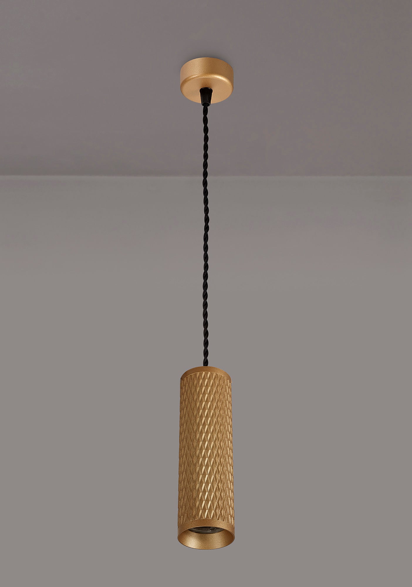 Heyes 1 Light 20cm Pendant Light GU10, Champagne Gold