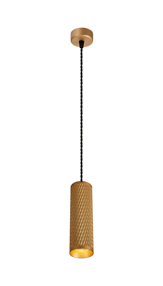Heyes 1 Light 20cm Pendant Light GU10, Champagne Gold