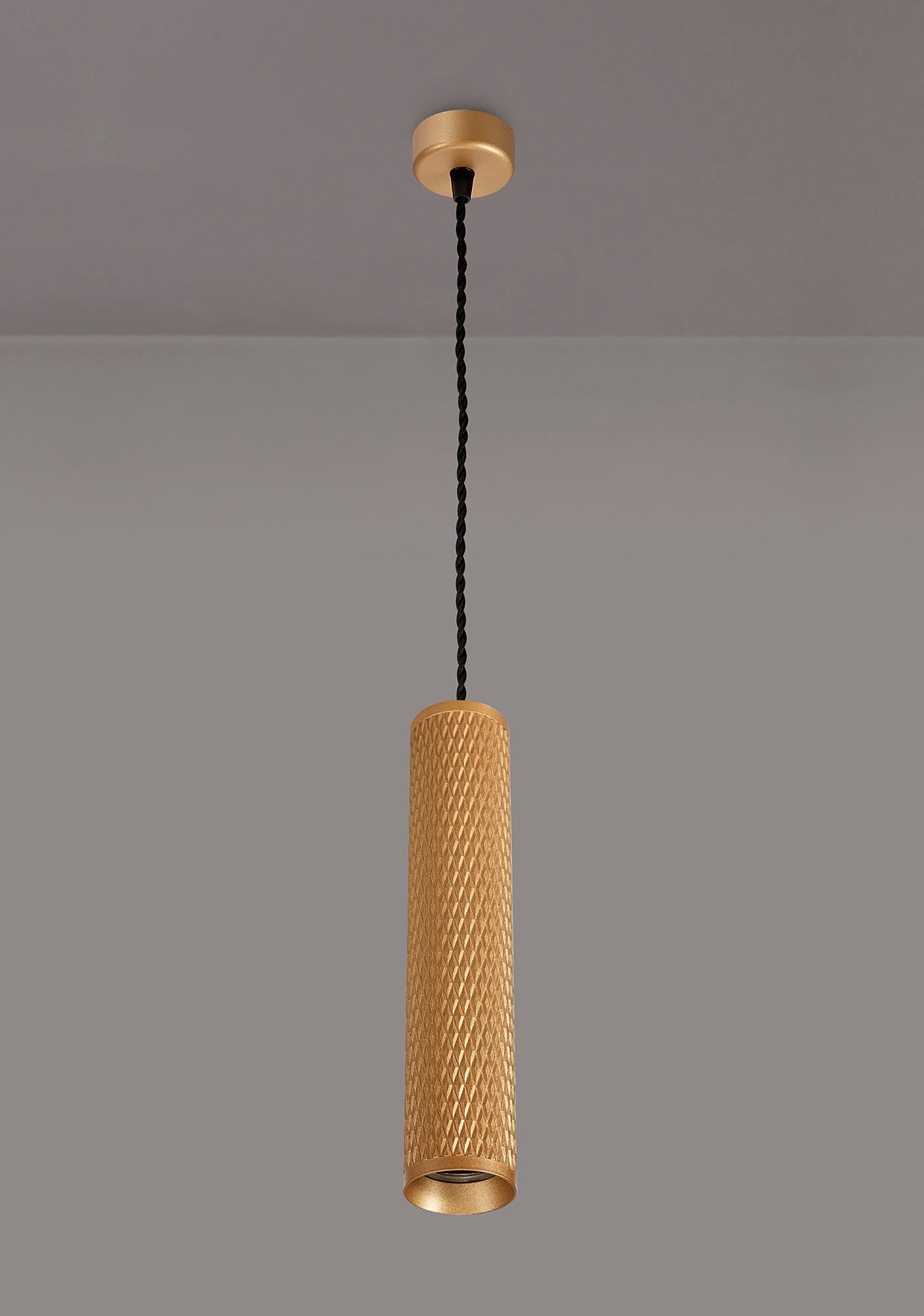 Heyes 1 Light 30cm Pendant Light GU10, Champagne Gold