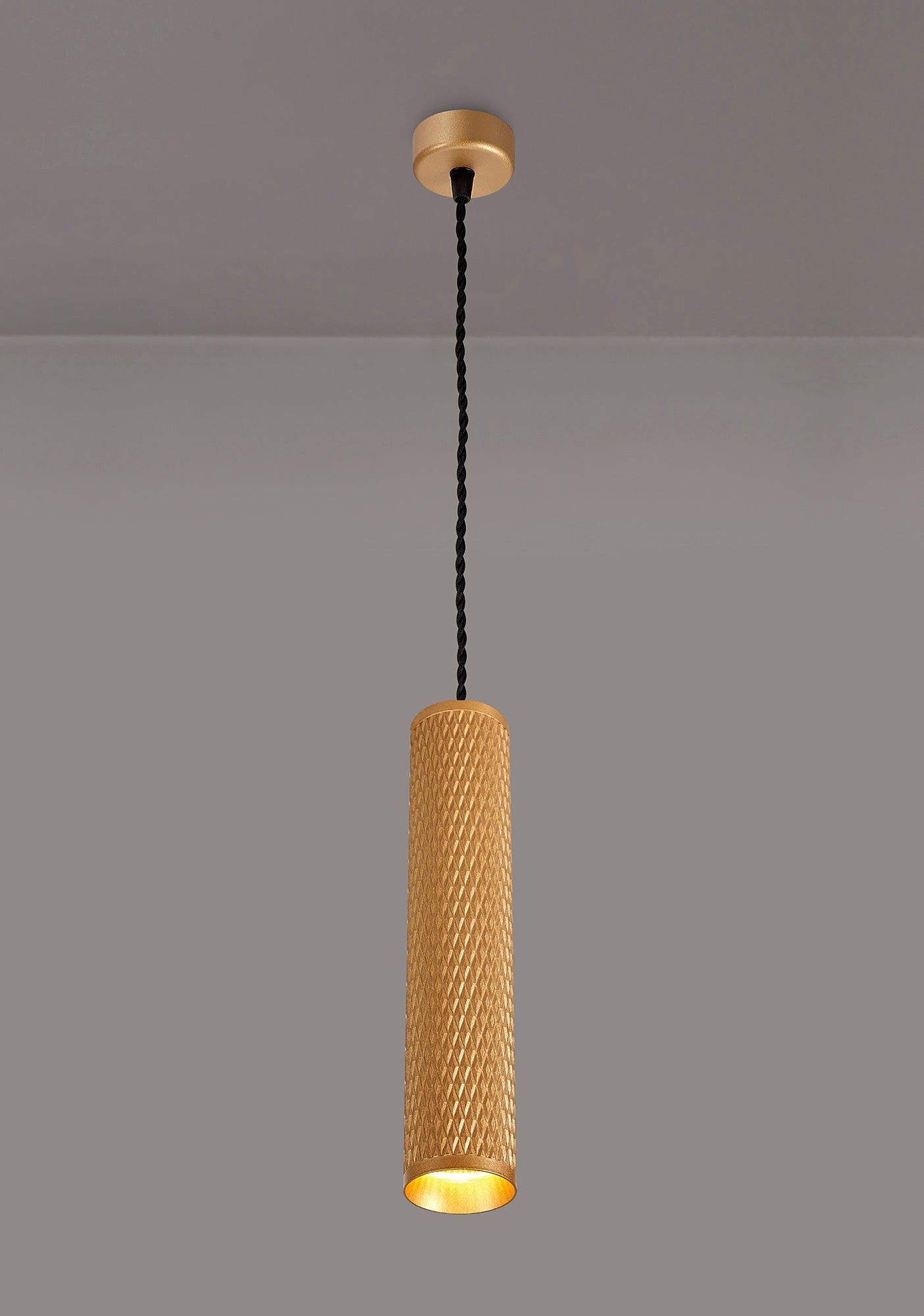 Heyes 1 Light 30cm Pendant Light GU10, Champagne Gold