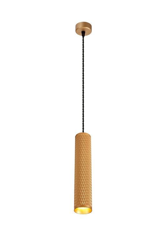 Heyes 1 Light 30cm Pendant Light GU10, Champagne Gold