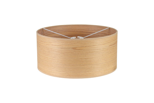 Hobcroft Round, 395 x 180mm Wood Effect Shade, Light Oak and White Laminate