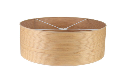 Hobcroft Round, 600 x 210mm Wood Effect Shade, Light Oak and White Laminate