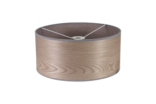 Hobcroft Round, 395 x 180mm Wood Effect Shade, Grey Oak and White Laminate