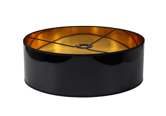 Hobcroft Round, 450 x 150mm Shade, Gold and Black