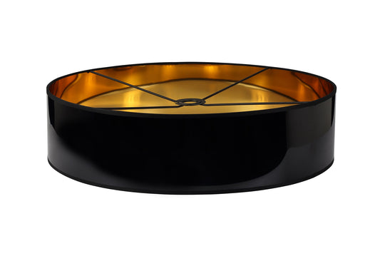 Hobcroft Round, 600 x 150mm Shade, Gold and Black