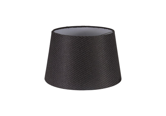 Hobcroft Round, 280 and 350 x 220mm Fabric Shade, Charcoal Grey and White Laminate