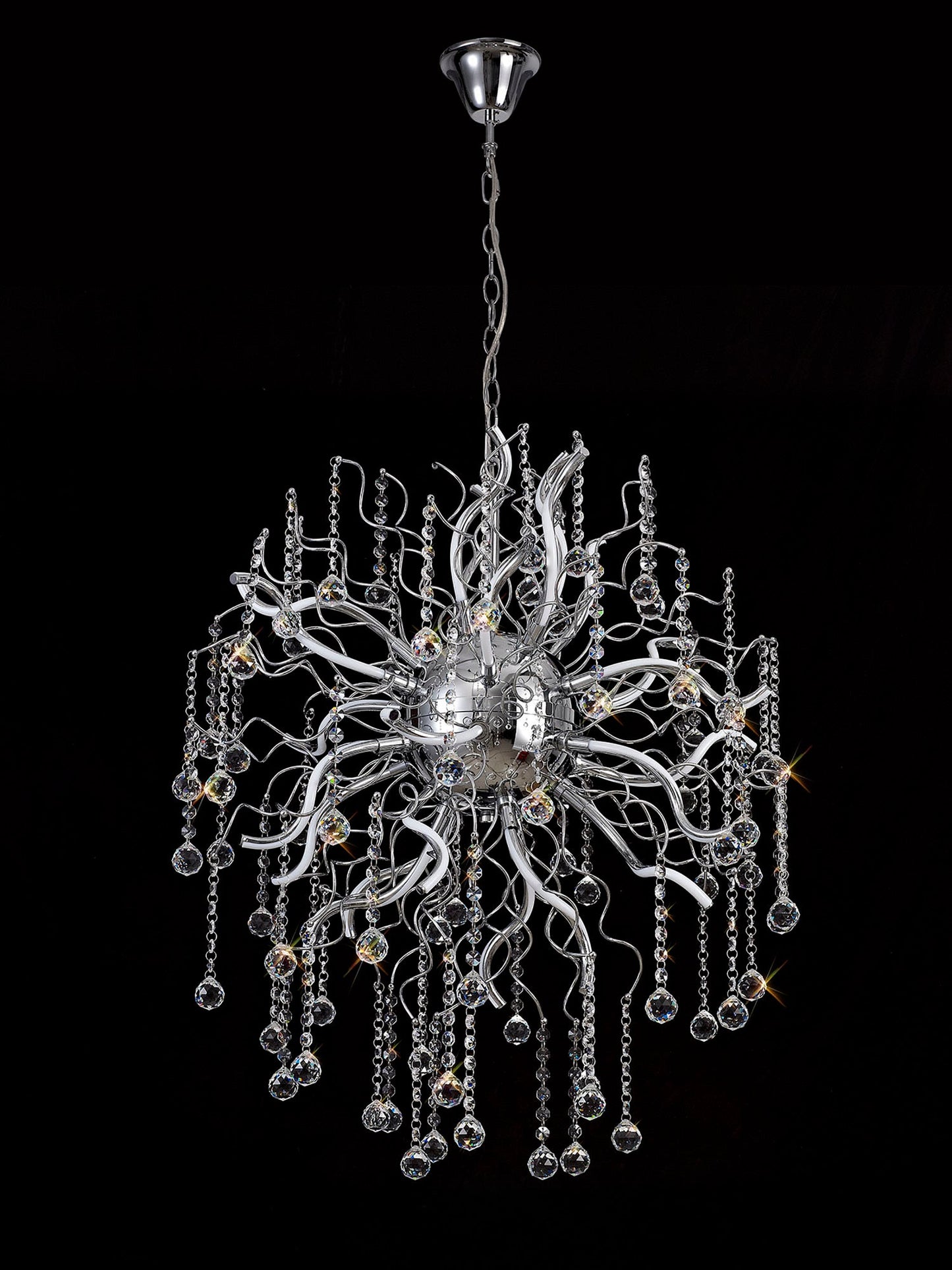 Kerridge Dimmable Pendant, 24 x 1.7W LED, 3000K, 3150lm, Polished Chrome, 3yrs Warranty