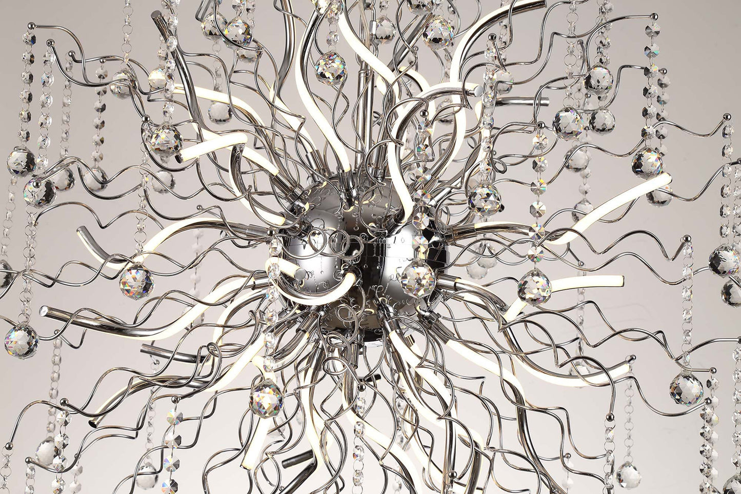 Kerridge Dimmable Pendant, 24 x 1.7W LED, 3000K, 3150lm, Polished Chrome, 3yrs Warranty