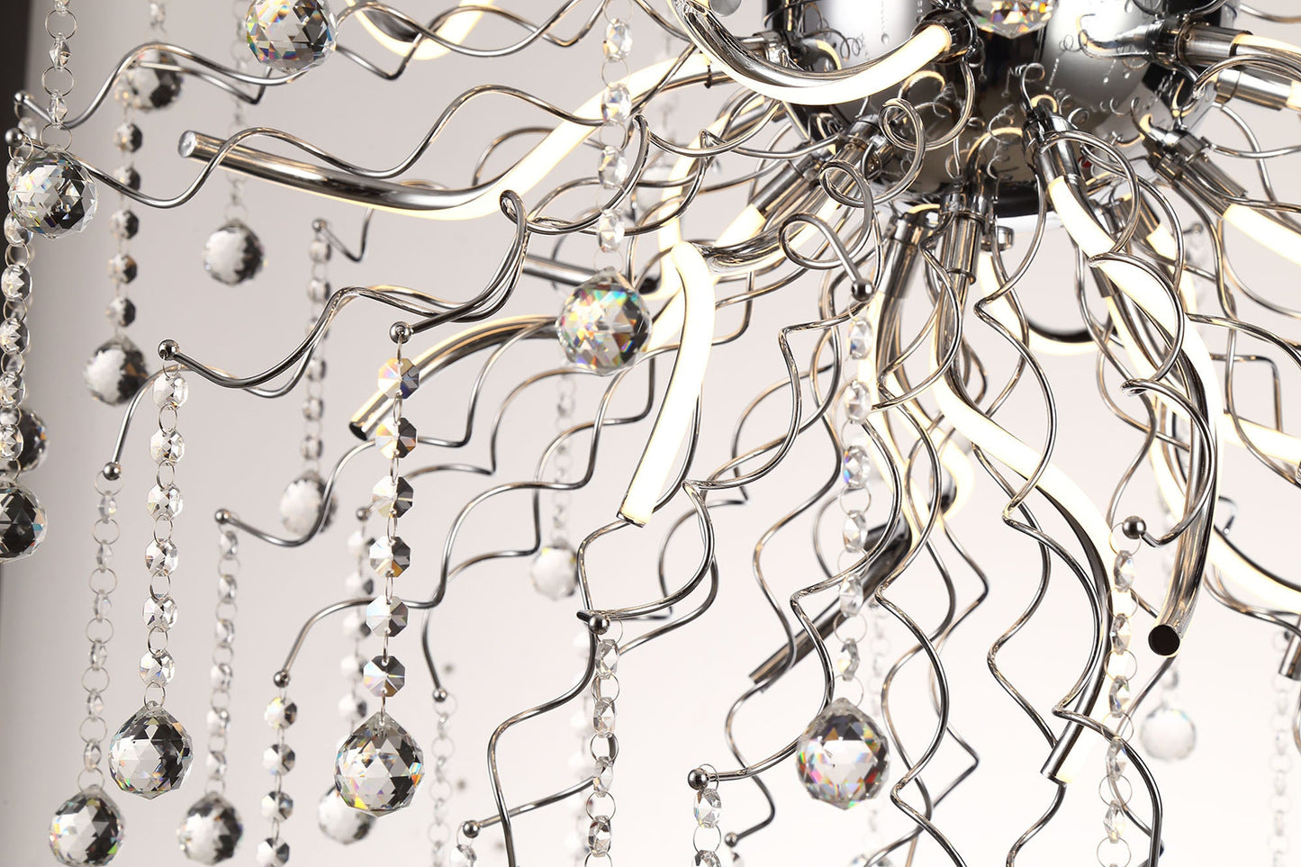 Kerridge Dimmable Pendant, 24 x 1.7W LED, 3000K, 3150lm, Polished Chrome, 3yrs Warranty