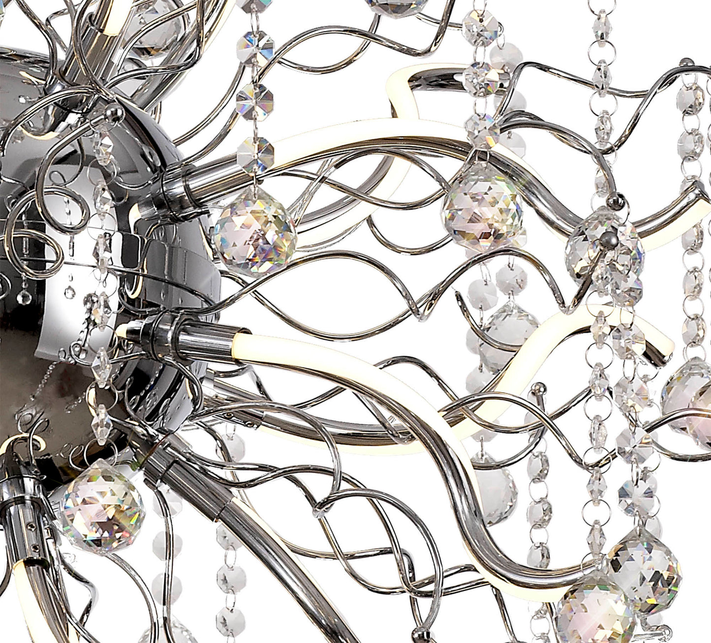 Kerridge Dimmable Pendant, 24 x 1.7W LED, 3000K, 3150lm, Polished Chrome, 3yrs Warranty