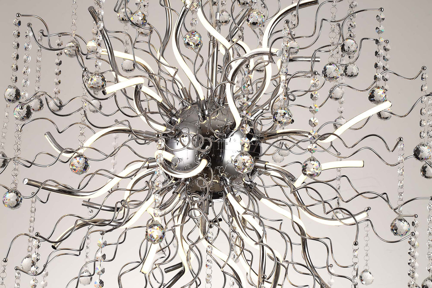 Kerridge Dimmable Pendant, 30 x 2.4W LED, 3000K, 5650lm, Polished Chrome, 3yrs Warranty