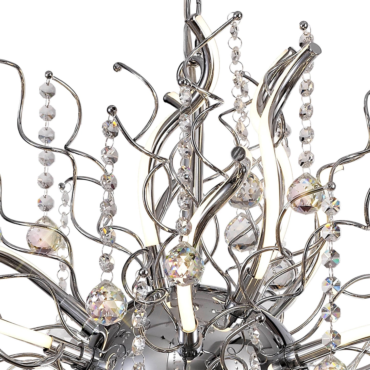 Kerridge Dimmable Pendant, 30 x 2.4W LED, 3000K, 5650lm, Polished Chrome, 3yrs Warranty