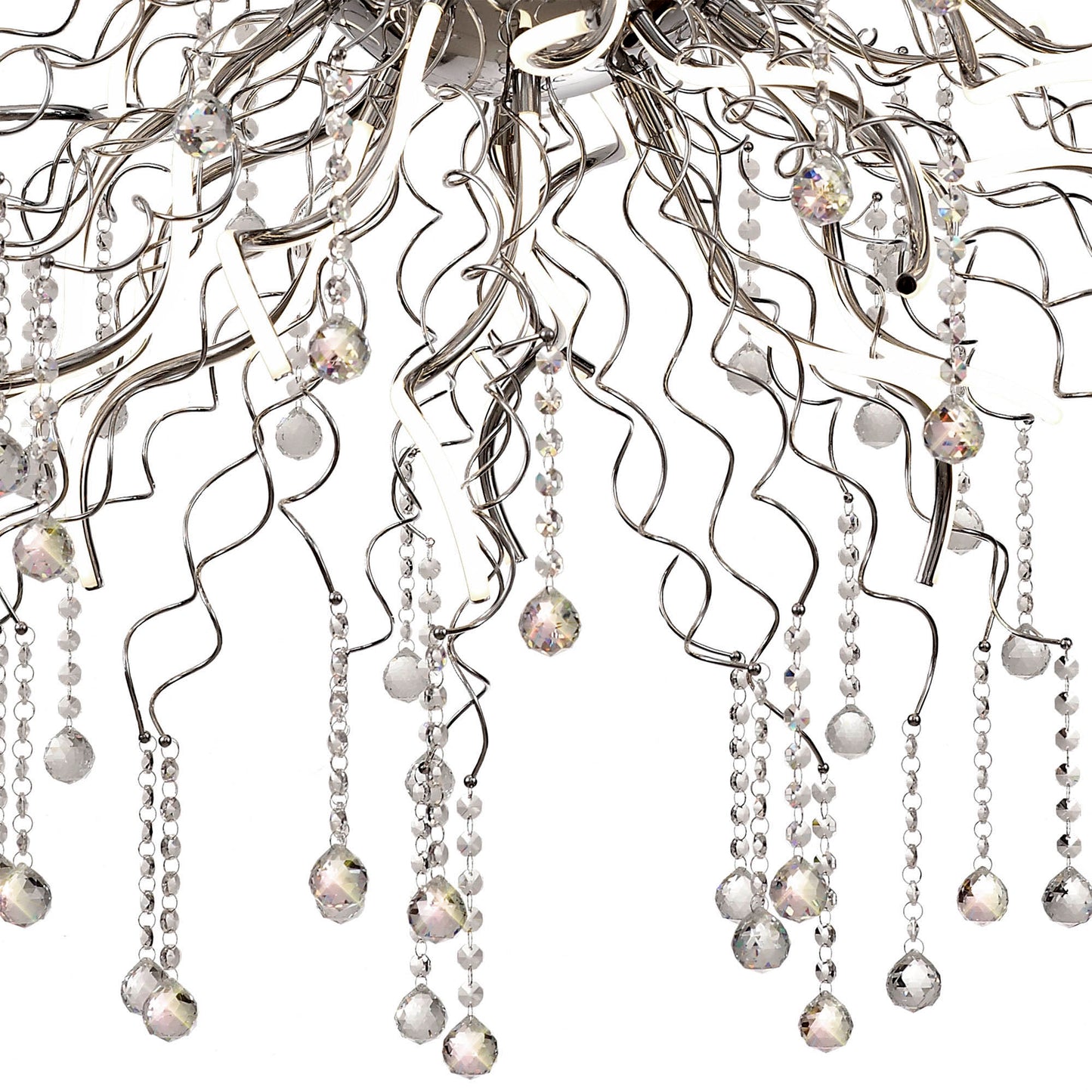 Kerridge Dimmable Pendant, 40 x 3.4W LED, 3000K, 10500lm, Polished Chrome, 3yrs Warranty