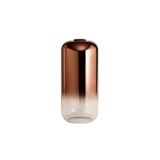 Kingsley 16cm Cylinder Glass, Copper and Clear