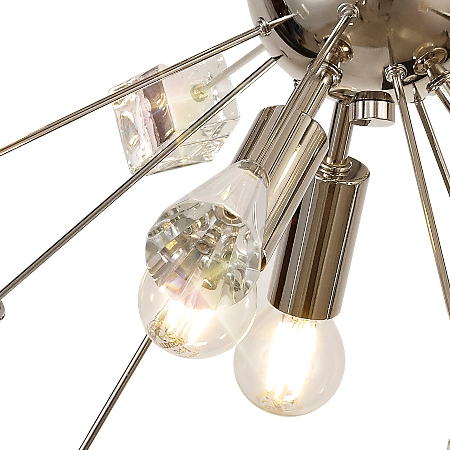 Knutsford Sputnik Pendant, 9 Light E14, Polished Nickel and Crystal