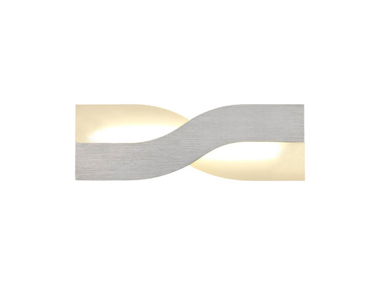 Leigh Wall Lamp, 1 x 8W LED, 3000K, 640lm, Brushed Aluminium and Frosted White, 3yrs Warranty 2