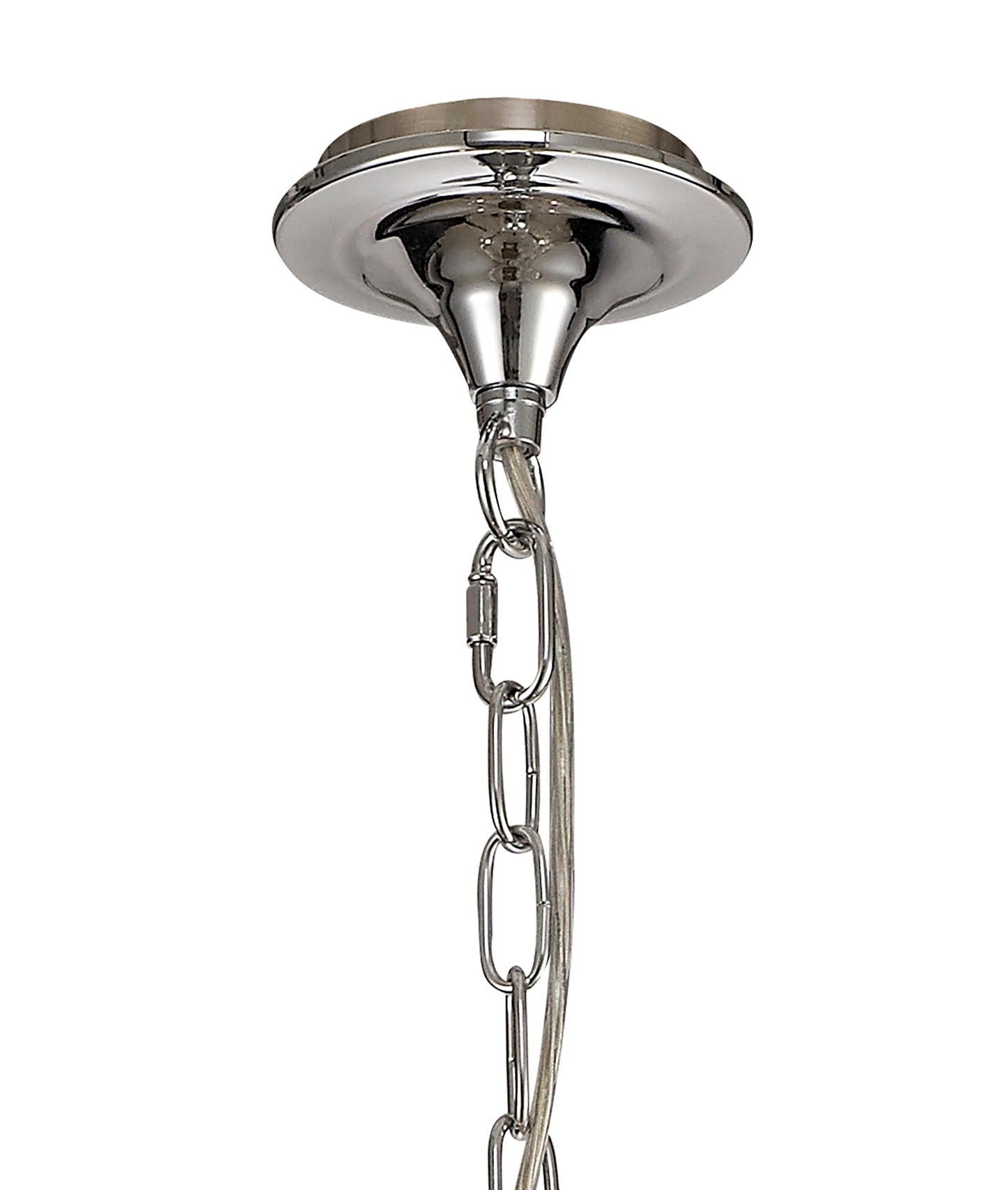 Lindop Pendant 3 Light E14 Polished Chrome and Satin Nickel and Clear Crystal