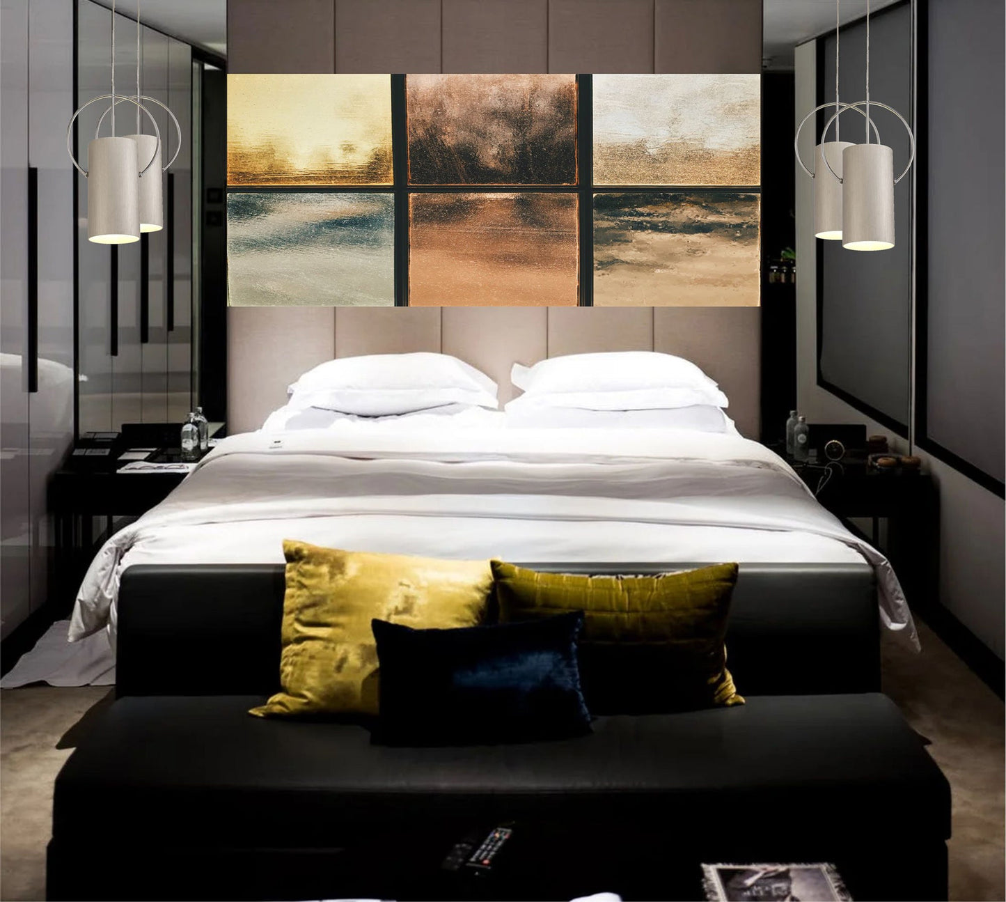 Lisson Single Pendant, 1 x E27, Satin Nickel and Polished Chrome