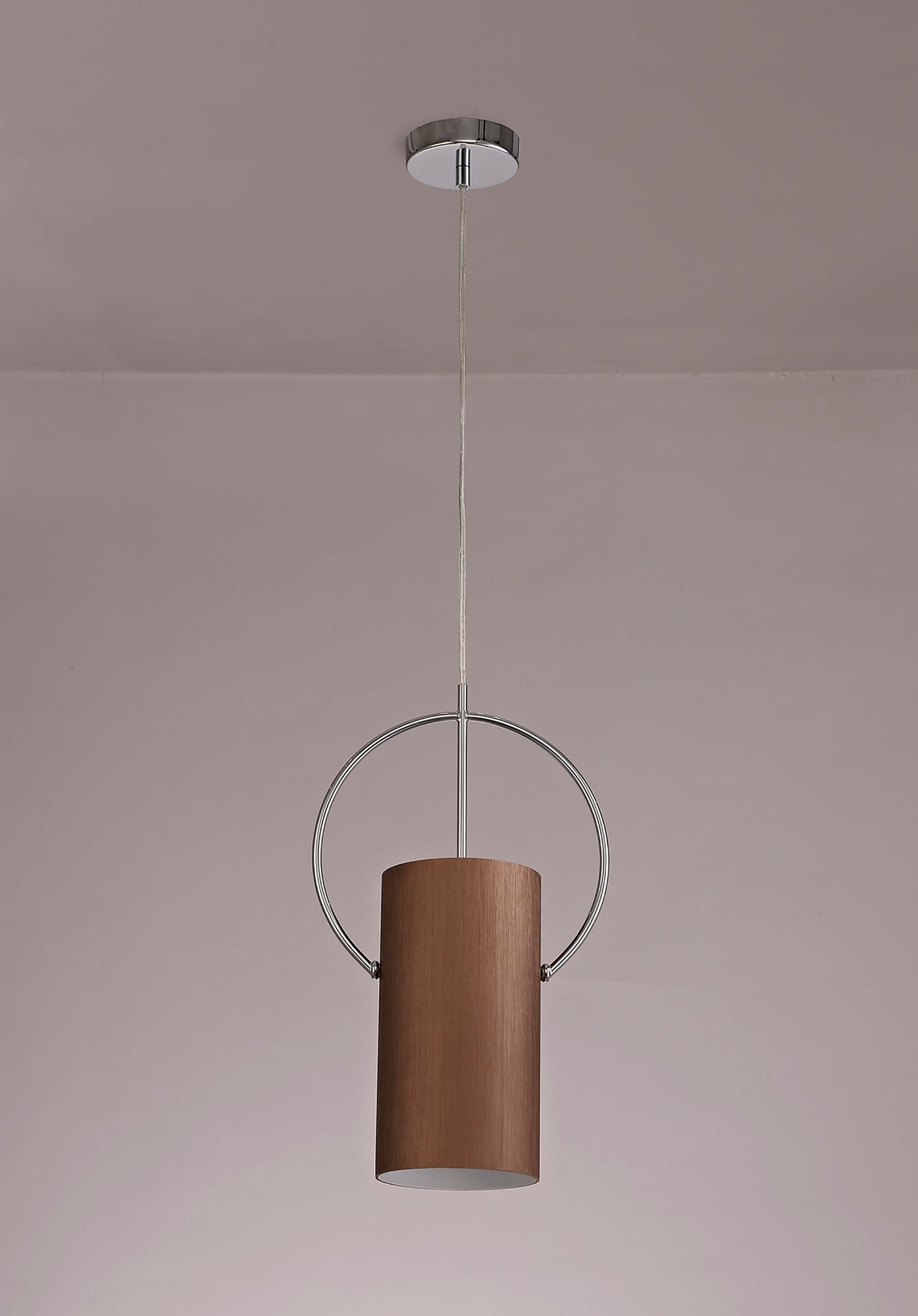 Lisson Single Pendant, 1 x E27, Coffee and Polished Chrome